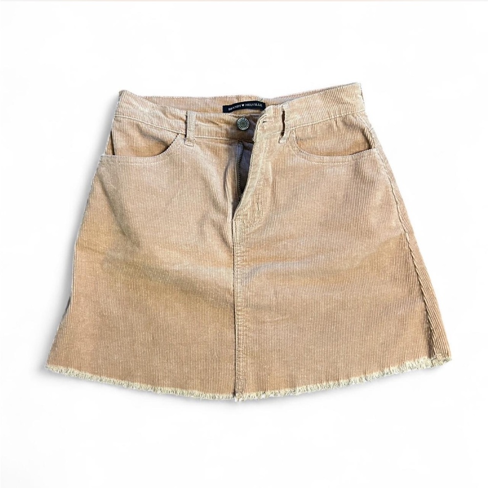 Brandy Melville Pale Pink Corduroy Mini Skirt